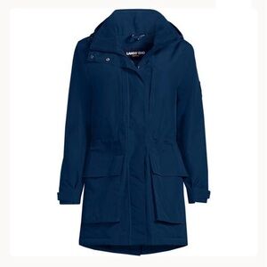 LANDSEND Women’s Squall Waterproof Parka Attached Hood